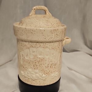 Speckled Ceramic Popcorn Jar